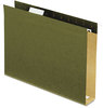 A Picture of product PFX-4153X1 Pendaflex® Extra Capacity Reinforced Hanging File Folders with Box Bottom 1" Legal Size, 1/5-Cut Tabs, Green, 25/Box
