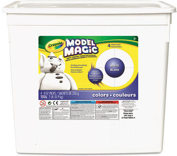 Crayola® Model Magic® Modeling Compound,  8 oz each packet, White, 2 lbs.
