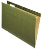 A Picture of product PFX-415315 Pendaflex® Reinforced Hanging File Folders with Printable Tab Inserts, Legal Size, 1/5-Cut Tabs, Standard Green, 25/Box