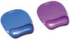 A Picture of product FEL-91441 Fellowes® Gel Crystals™ Wrist Supports Mouse Pad with Rest, 7.87 x 9.18, Purple