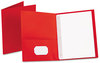 A Picture of product OXF-57711 Oxford® Twin-Pocket Folder with Prong Fasteners,  Letter, 1/2" Capacity, Red, 25/Box