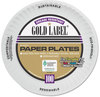 A Picture of product AJM-CP6GOAWH AJM Packaging Corporation Gold Label Coated Paper Plates,  6 Inches, White, Round, 100/Pack