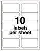 A Picture of product AVE-95910 Avery® Shipping Labels with TrueBlock® Technology w/ Inkjet/Laser Printers, 2 x 4, White, 10/Sheet, 500 Sheets/Carton