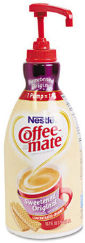 Coffee-mate® Liquid Creamer Pump Bottle,  Sweetened Original, 1.5 Liter Pump Bottle, 2/Carton