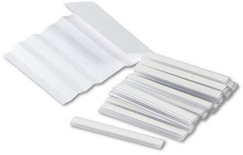 Mayline® Mailflow-To-Go™ Mailroom System Label Holders,  3 x 3/8, Clear, 20/Pack