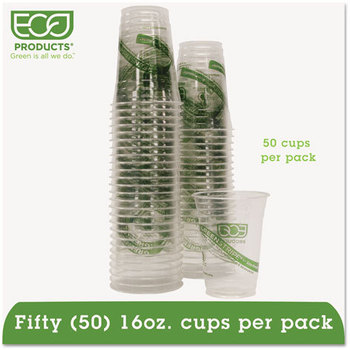 Eco-Products® GreenStripe® Cold Drink Cups,  16oz, 50/PK, 20 PK/CT