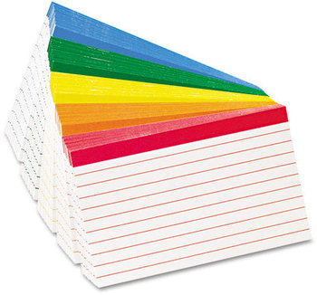 Oxford® Index Cards,  3 x 5, Assorted Colors, 100/Pack