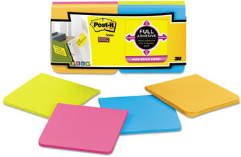 Post-it® Notes Super Sticky Full Adhesive Notes,  3 x 3, Assorted Rio de Janeiro Colors, 12/Pack