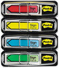 A Picture of product MMM-684SH Post-it® Flags Arrow Message 1/2" 0.5" Page w/Dispensers, "Sign Here", Asst Primary, 30 Dispenser, 4 Dispensers/Pack