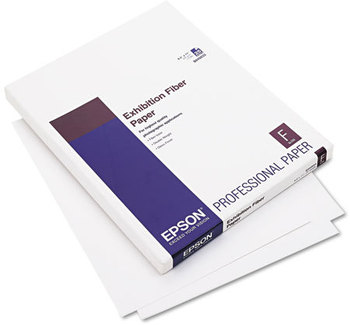 Epson® Exhibition Fiber Paper,  8-1/2 x 11, White, 25 Sheets