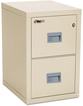FireKing® Compact Turtle® Insulated Vertical File,  17 3/4w x 22 1/8d, UL Listed 350° for Fire, Parchment