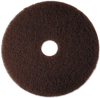 3M™ Brown Stripping Pads 7100 Low-Speed High Productivity Floor Pad 20" Diameter, 5/Carton