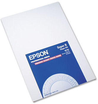 Epson® Premium Photo Paper,  68 lbs., High-Gloss, 13 x 19, 20 Sheets/Pack