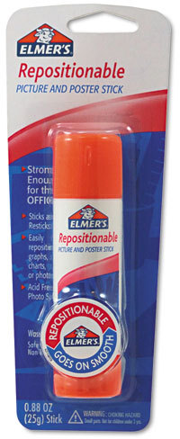 ELMER'S PRODUCTS, INC. E623 Elmer's® Repositionable Poster & Picture Glue  Stick, 0.88 Oz.