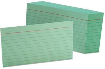 Oxford® Index Cards,  3 x 5, Green, 100/Pack