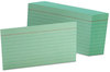 A Picture of product OXF-7321GRE Oxford® Index Cards,  3 x 5, Green, 100/Pack