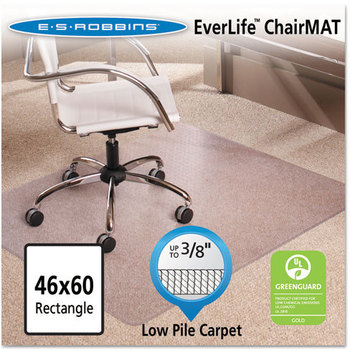 ES Robbins® EverLife™ Chair Mats for Low Pile Carpet,  Multi-Task Series AnchorBar for Carpet up to 3/8"