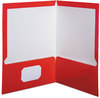 A Picture of product OXF-51711 Oxford® Laminated Twin Pocket Folders,  100-Sheet Capacity, Red, 25/Box