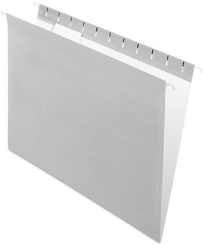 Pendaflex® Essentials™ Colored Hanging Folders,  1/5 Tab, Letter, Gray, 25/Box