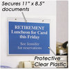 A Picture of product NUD-38008Z NuDell™ Clear Plastic Sign Holders,  Wall Mount, 8 1/2 x 11