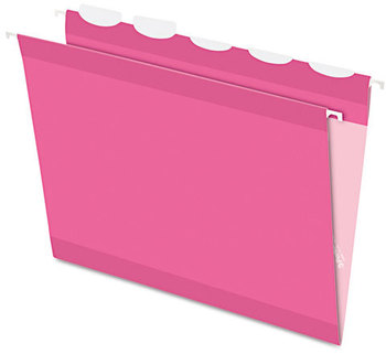 Pendaflex® Ready-Tab™ Colored Reinforced Hanging Folders,  1/5 Tab, Letter, Pink, 20/Box