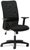 A Picture of product OIF-SM4117 OIF Mesh High-Back Chair,  Height Adjustable T-Bar Arms, Black