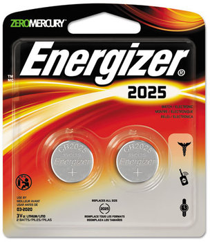 Energizer® Watch/Electronic/Specialty Battery,  2025, 3V, 2/Pack