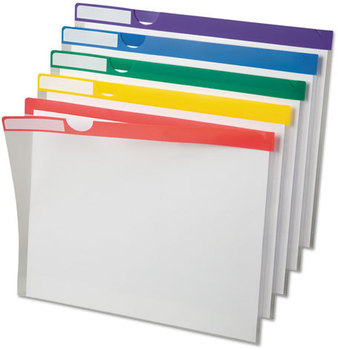Pendaflex® Clear Poly Index Folders Letter Size, Assorted Colors, 10/Pack