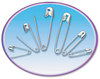 A Picture of product LEO-83450 Charles Leonard® Safety Pins,  Nickel-Plated, Steel, Assorted Sizes, 50/Pack