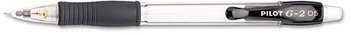 Pilot® G2 Pencil,  .5mm, Clear w/Black Accents, Dozen