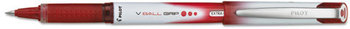 Pilot® VBall® Grip Liquid Ink Roller Ball Stick Pen,  Red Ink, .5mm, Dozen