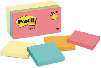 Post-it® Notes Original Pads Assorted Value Packs Pack, 3 x (8) Canary Yellow, (6) Poptimistic Collection Colors, 100 Sheets/Pad, 14 Pads/Pack
