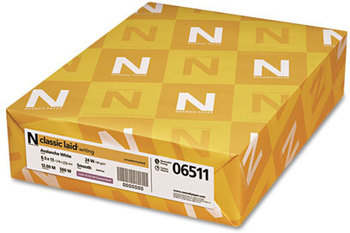 Neenah Paper CLASSIC® Laid Stationery Writing Paper,  24-lb., 8-1/2 x 11, Avon White, 500/Ream