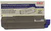 A Picture of product OKI-43865717 Oki® OKI43865717, OKI43865718, OKI43865719, OKI43865720 Laser Cartridge,  8000 Page-Yield, Yellow