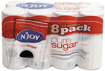 N'Joy Pure Sugar Cane Canisters. 22 oz. 8 canisters/case.