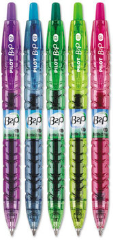 Pilot® B2P Bottle-2-Pen Recycled Retractable Gel Ink Pen,  Assorted, .7mm, 5/Pack