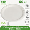 A Picture of product ECO-EPP013 Eco-Products® Sugarcane Dinnerware,  9", 50/PK