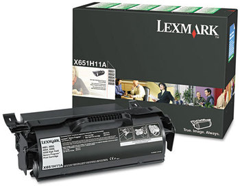 Lexmark™ X654X04A, X654X11A, X651H11A, X651H04A, X651A11A Toner Cartridge,  25000 Pg-Yld, Black