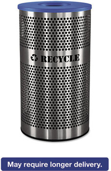Ex-Cell Stainless Steel Recycle Receptacle,  33gal, Stainless Steel