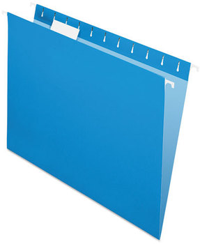 Pendaflex® Essentials™ Colored Hanging Folders,  1/5 Tab, Letter, Blue, 25/Box