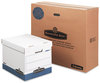 A Picture of product FEL-00648 Bankers Box® DATA-PAK® Storage Boxes Letter Files, 13.75" x 17.75" 13", White/Blue, 12/Carton