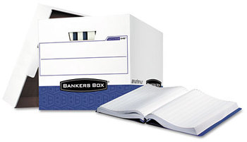 Bankers Box® DATA-PAK® Storage Boxes Letter Files, 13.75" x 17.75" 13", White/Blue, 12/Carton