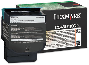 Lexmark™ C546U1KG, C546U2KG Toner,  8,000 Page Yield, Black