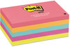 A Picture of product MMM-6555 Post-it® Notes Original Pads in Poptimistic Colors Collection 3" x 5", 100 Sheets/Pad, 5 Pads/Pack