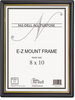 A Picture of product NUD-11800 NuDell™ EZ Mount Document Frame,  Plastic, 8 x 10, Black/Gold