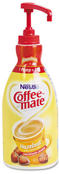 Coffee-mate® Liquid Creamer Pump Bottle,  Hazelnut, 1.5 Liter Pump Bottle, 2/Carton