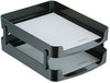 A Picture of product OIC-22236 Officemate 2200 Series Front-Loading Desk Tray,  Two Tiers, Plastic, Letter, Black