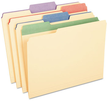 Pendaflex® Color Tab File Folders,  1/3 Cut, 3/4" Exp., Letter, 50/BX