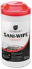 A Picture of product NIC-Q94384 Sani Professional® Sani-Wipe® Surface Sanitizing Wipes,  7 3/4" x 10 1/2", White, 100/Can, 6 Cans/Carton