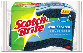 Scotch-Brite™ Non-Scratch Multi-Purpose Scrub Sponge,  4 2/5 x 2 3/5, Blue, 3/Pack
